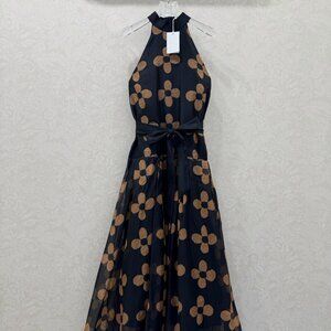 Zimmermann halter-neck strapless printed maxi dress